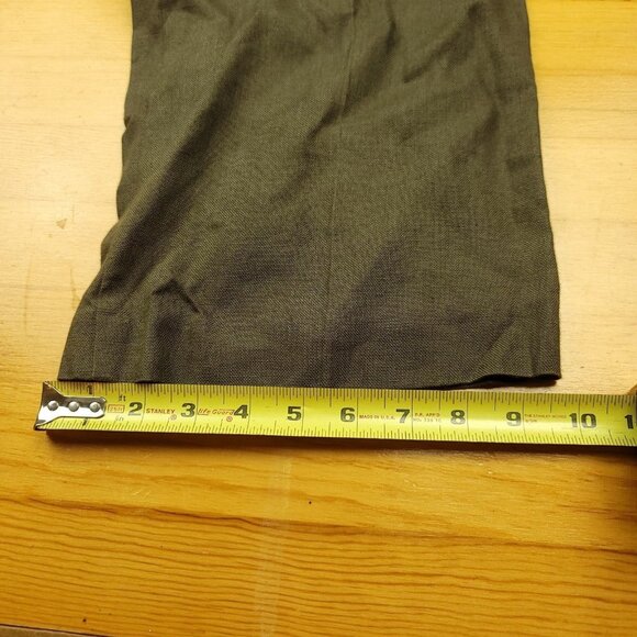Tabolts Womens 4 P Petite Olive‎ 100% Irish Linen Pants Breathable Lightweight - Picture 9 of 11